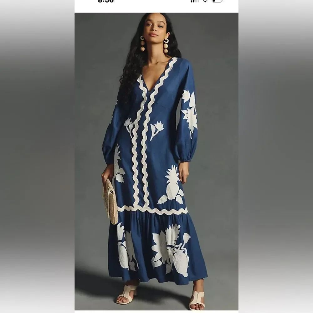 FARM Rio Embroidered Long-Sleeve Dress - Picture 3 of 8
